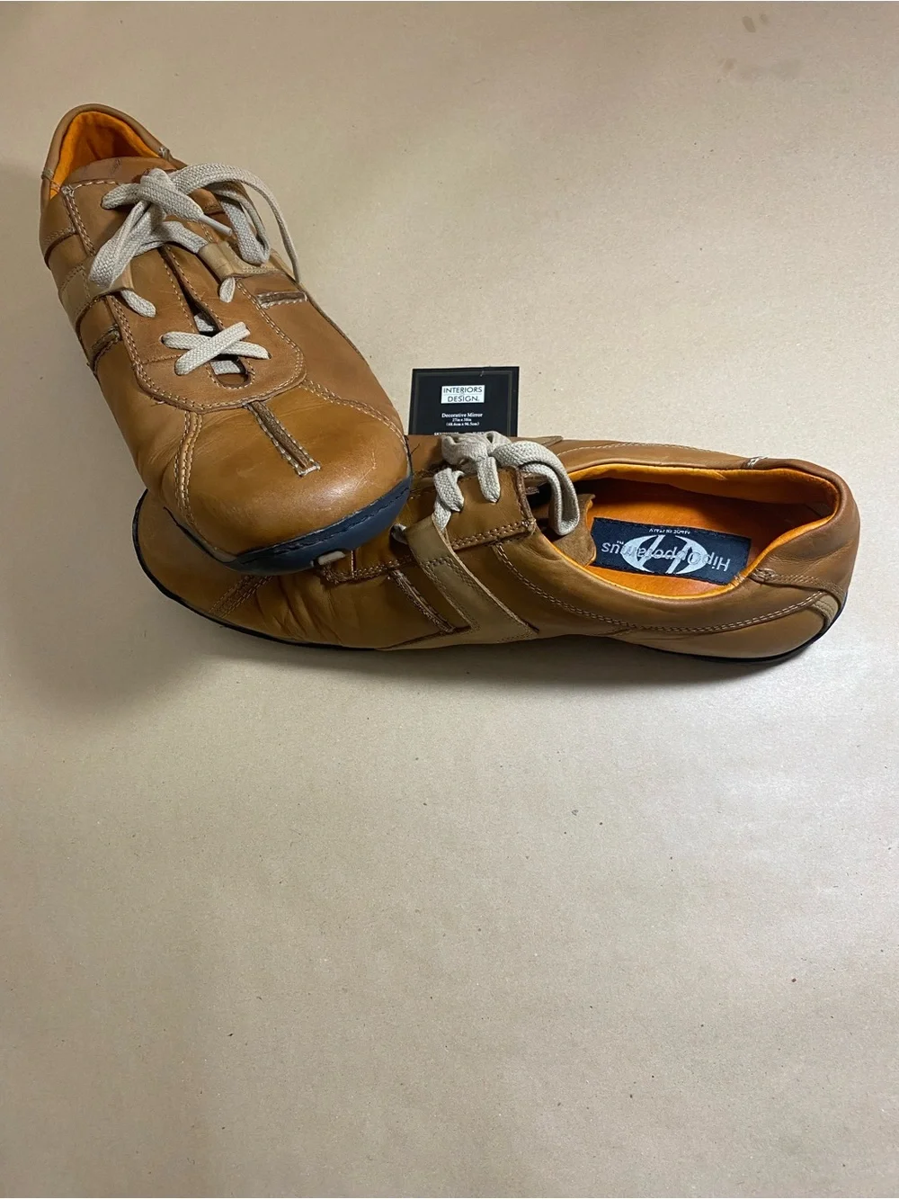 Casual Men's Leather Sneakers in Tan